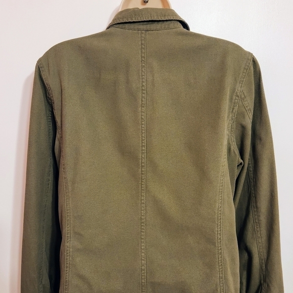 Style & Co Cotton Utility Jacket Khaki Green Size 6 - Picture 6 of 11